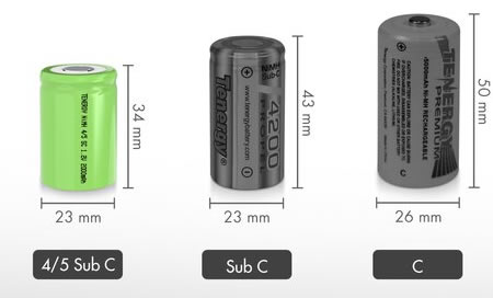 Sub C sizes
