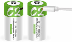 Rechargeable c lithium battery
