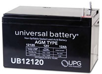 12V 12Ah SLA Battery with NB Connectors